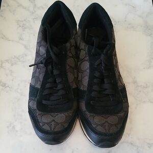 COACH Signature Velvet Sneakers - Size 8.5